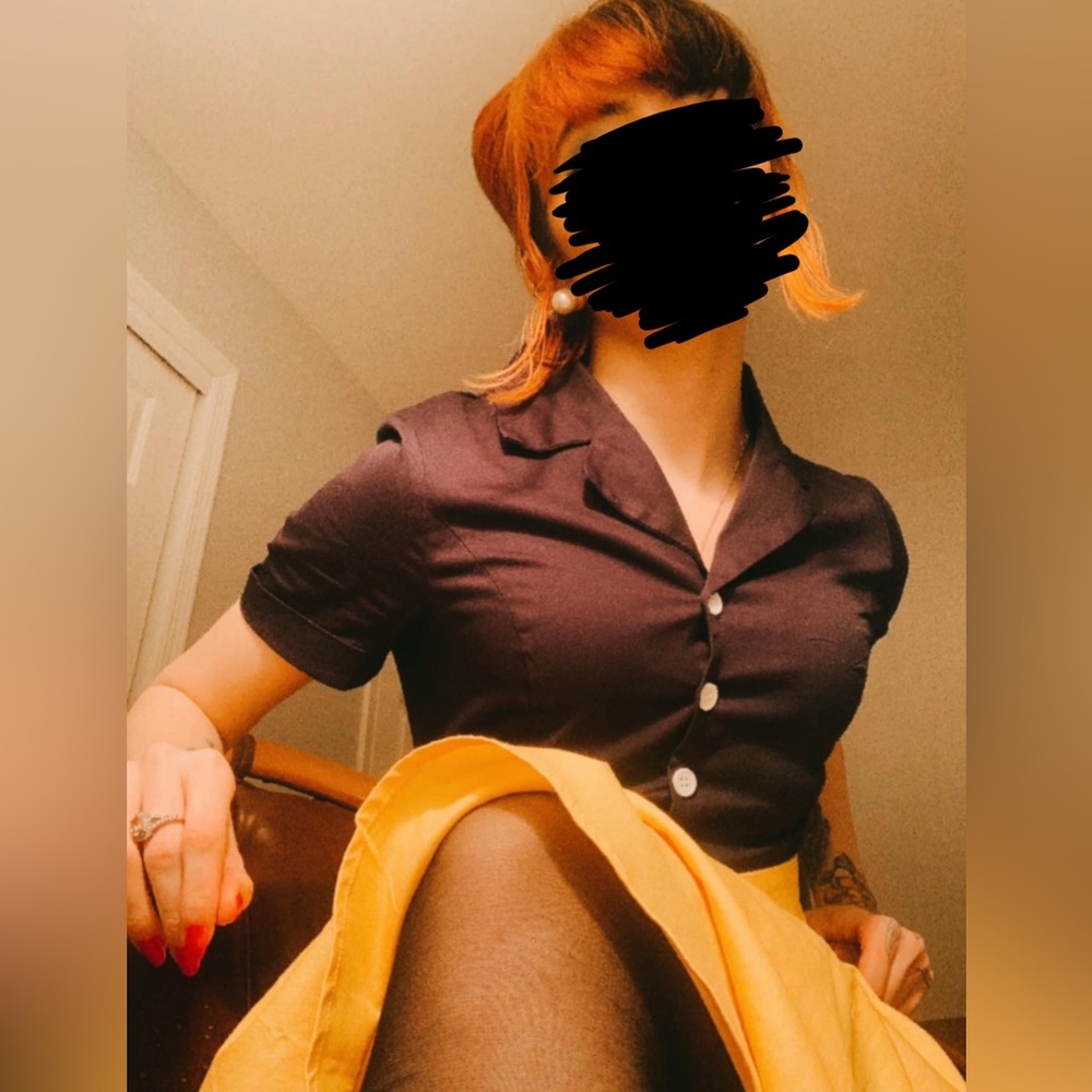 Retro Stage- SNOW WHITE STYLE BUTTON 1950S DRESS
